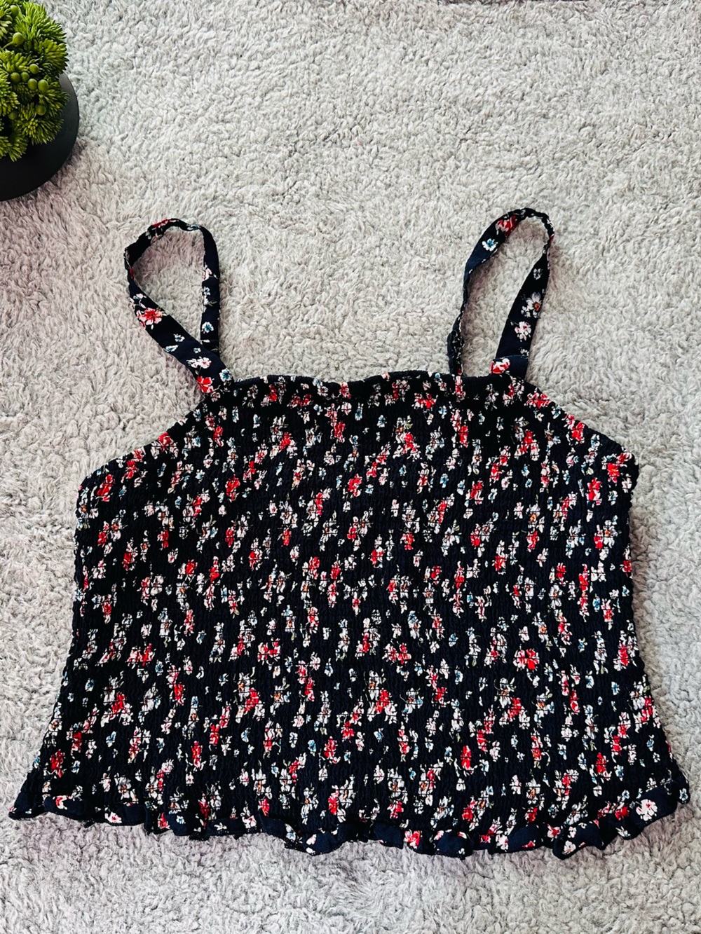 🌸 Coquette Floral Smocked Crop Top | Torrid Cottagecore Y2K Cami plus size